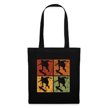 Skateboarder Skateboard Skater Skate Skateing - Sac en tissu - noir - Devant