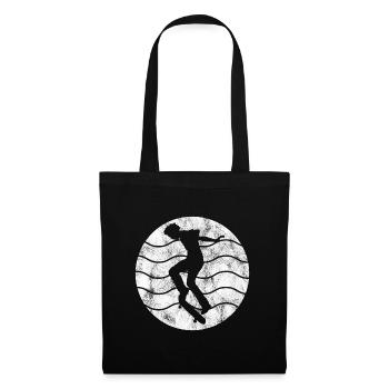 Skateboarder Skateboard Skater Skate Skateing - Sac en tissu - noir - Devant