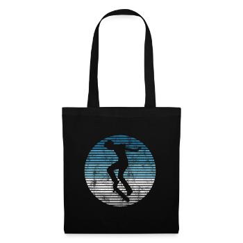 Skateboarder Skateboard Skater Skate Skateing - Stoffbeutel - Schwarz - Vorne