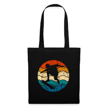 Skateboarder Skateboard Skater Skate Skateing - Sac en tissu - noir - Devant