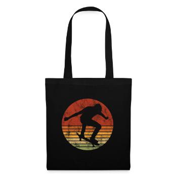 Skateboarder Skateboard Skater Skate Skateing - Sac en tissu - noir - Devant