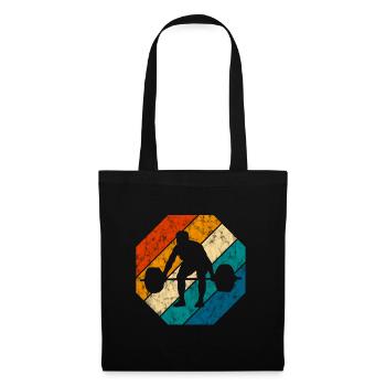Musculation Bodybuilder GYM Fitnessstudio Retro - Sac en tissu - noir - Devant