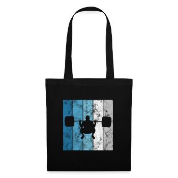 Musculation Bodybuilder GYM Fitnessstudio Retro - Sac en tissu - noir - Devant