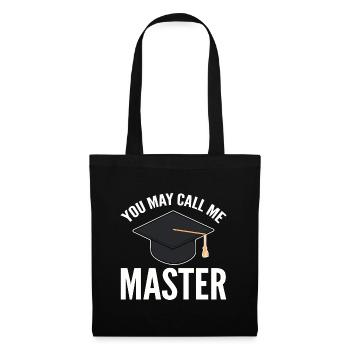 Cérémonie de remise des diplômes de maîtrise - Sac en tissu - noir - Devant
