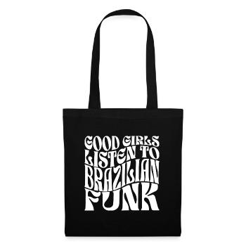 Filles Écoutent De La Funk Brésilienne - Sac en tissu - noir - Devant