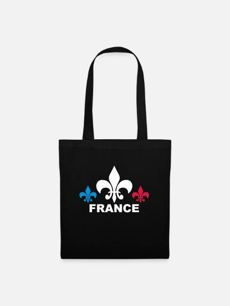 France tricolore - Sac en tissu - noir