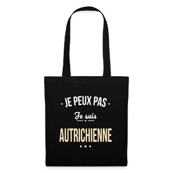 Je peux pas je suis Autrichienne - Sac en tissu - noir - Devant