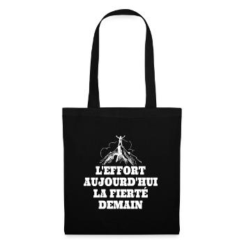 L'Effort Aujourd'hui, La Fierté Demain - Sac en tissu - noir - Devant