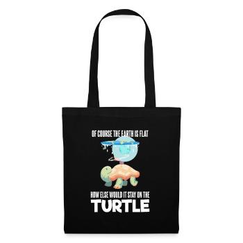 Flache Erde Flat Earth Of Course The Earth Is Flat - Tote Bag - black - Front