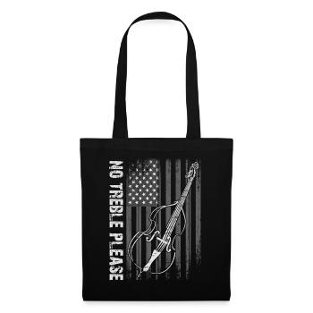 More bass - no treble - double bass for bass players - Tote Bag - black - Front