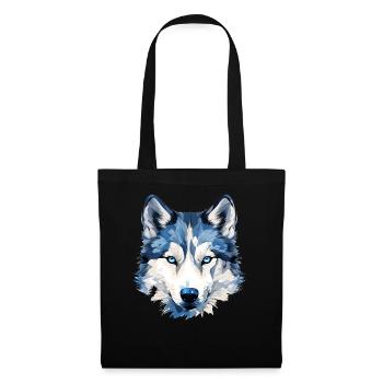 Der Blue Husky - Stoffbeutel - Schwarz - Vorne