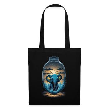 Elephant Bottle - Tote Bag - black - Front