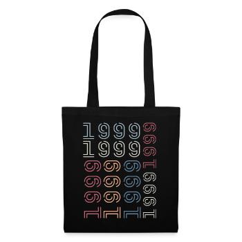 Né en 1999 Cadeau Anniversaire 1999 Retro 1999 - Sac en tissu - noir - Devant