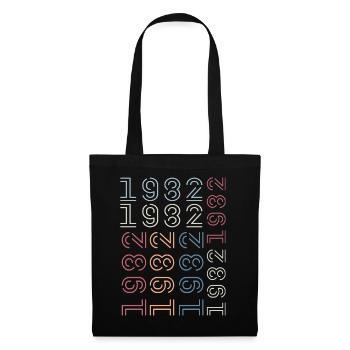 Né en 1982 Cadeau Anniversaire 1982 Retro 1982 - Sac en tissu - noir - Devant