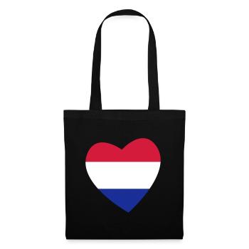 Coeur Pays-Bas - Sac en tissu - noir - Devant