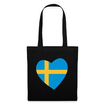 Coeur Suède - Sac en tissu - noir - Devant