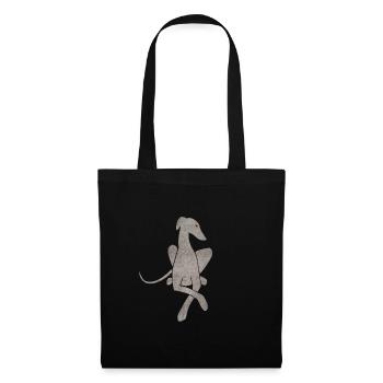Lying Greyhound light gray - Tote Bag - black - Front