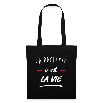 La raclette c est la vie blanc - Sac en tissu - noir - Devant