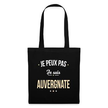 Je peux pas je suis Auvergnate - Sac en tissu - noir - Devant