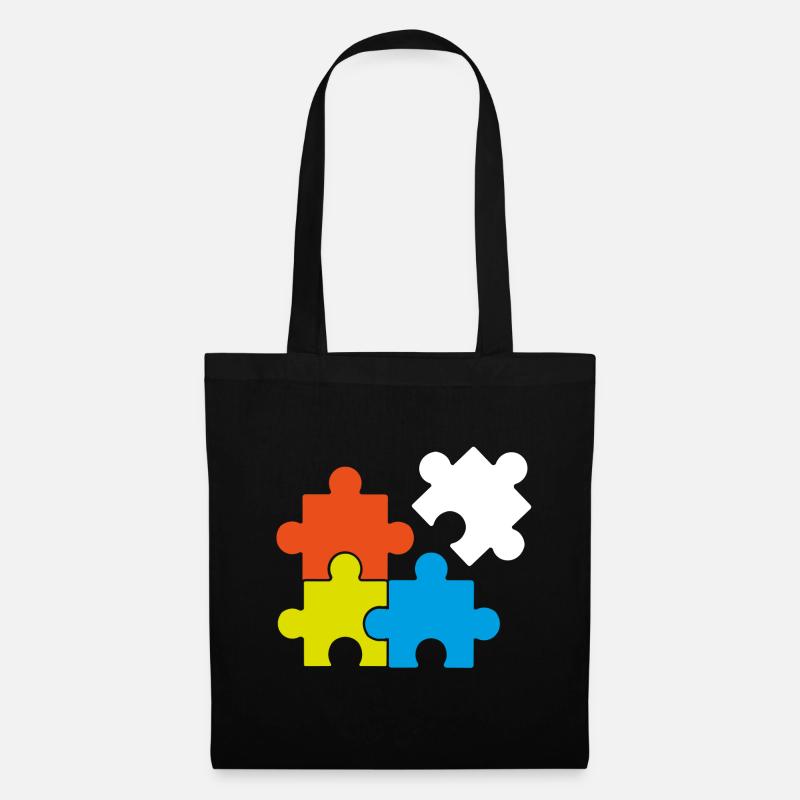 Puzzel Retrogaming Geschenk Legespiel Spiel Games - Stoffbeutel - Schwarz