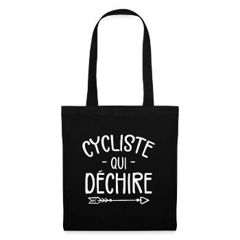 Cycliste Qui Déchire - Sac en tissu - noir - Devant