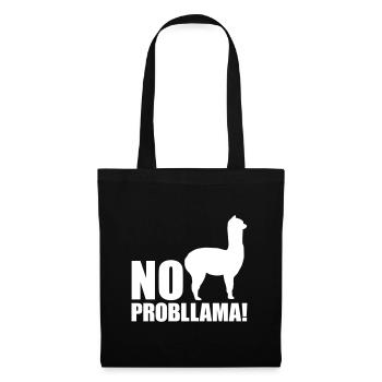 Cool Alpaca No Prob Llama Meme Fun Dire - Sac en tissu - noir - Devant