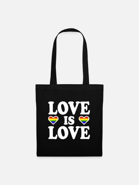 Love is love - Stoffbeutel - Schwarz