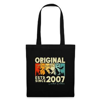 Août 2007 Vintage Vintage Rétro Anniversaire - Sac en tissu - noir - Devant