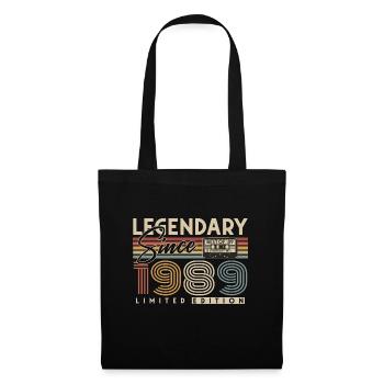 Legendary Since 1989 Vintage Retro Birthday - Tote Bag - black - Front