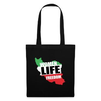 Women life Freedom Free Iran Persian women Support - Stoffbeutel - Schwarz - Vorne