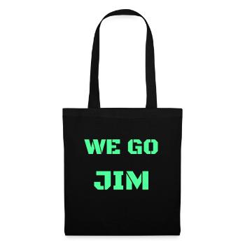 we go Jim, green gym motivational quote - Tote Bag - black - Front