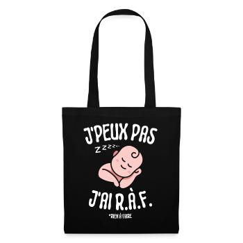 J'peux pas j'ai rien à faire - Sac en tissu - noir - Devant
