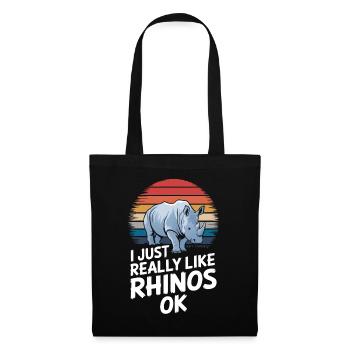 Rhinocéros Rhinocéros - Sac en tissu - noir - Devant