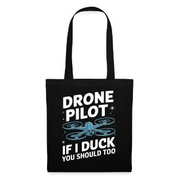 Dronen Pilot Quadrocopter Drone - Stoffbeutel - Schwarz - Vorne