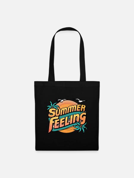 Sommer Gefühl - Stoffbeutel - Schwarz