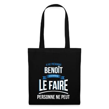 Benoît personne ne peut cadeau - Sac en tissu - noir - Devant