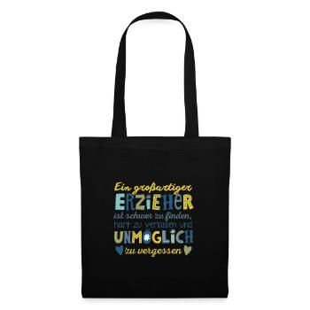 Großartiger Erzieher - Stoffbeutel - Schwarz - Vorne
