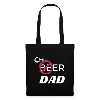 Cheer dad beer Vatertag Geschenk - Stoffbeutel - Schwarz - Vorne