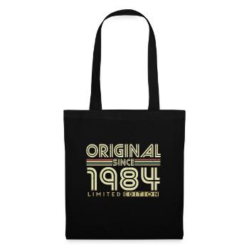 Original 1984 Vintage Vintage Rétro Anniversaire - Sac en tissu - noir - Devant