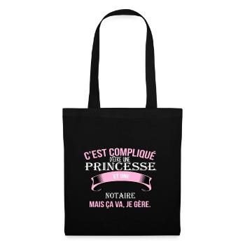 Notaire - Sac en tissu - noir - Devant