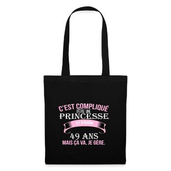 49 years old - Tote Bag - black - Front