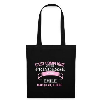 Emile - Sac en tissu - noir - Devant