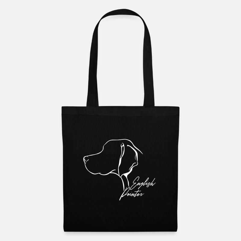 ENGLISH POINTER Profil Hunde Hund Wilsigns - Stoffbeutel - Schwarz