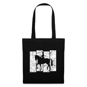 Dressurreiten Dressurreiter Reiten Reiter Pferd - Stoffbeutel - Schwarz - Vorne