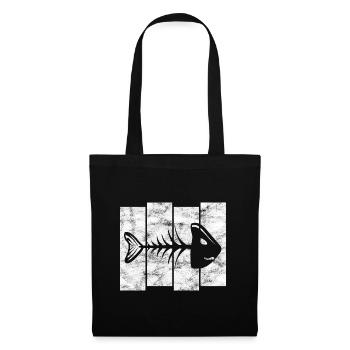 Fishbones for anglers, fishermen and children | Pisces - Tote Bag - black - Front