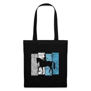 Dressage Cavalier de dressage Cheval d’équitation - Sac en tissu - noir - Devant