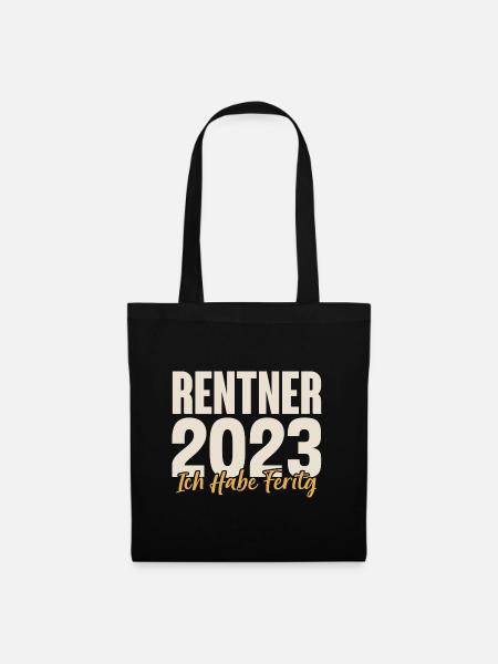 Rentner 2023 Ruhestand - Stoffbeutel - Schwarz