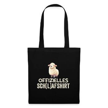 Schlafschatz Schaf - Stoffbeutel - Schwarz - Vorne