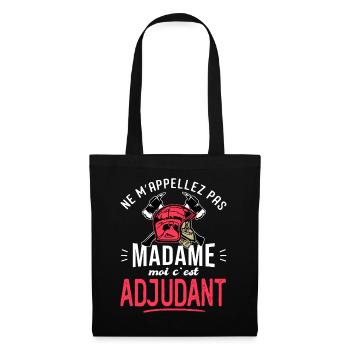 sapeurs pompiers adjudant humour grade pompier - Sac en tissu - noir - Devant