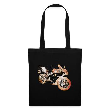 Motorcycle silhouette fire - Tote Bag - black - Front